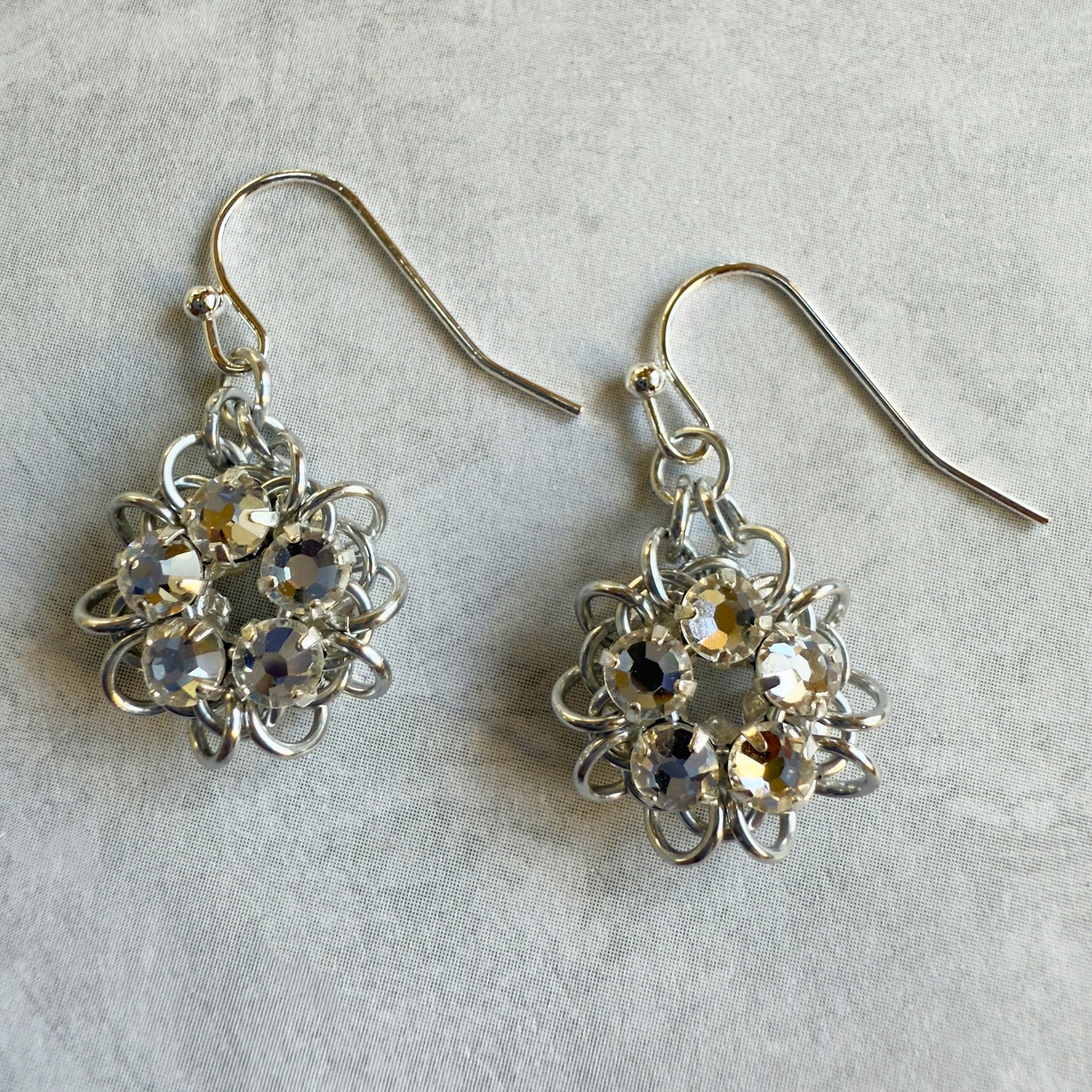 Rose Montee Starburst Earrings Mini Kit with Video Class - choose birthstone color