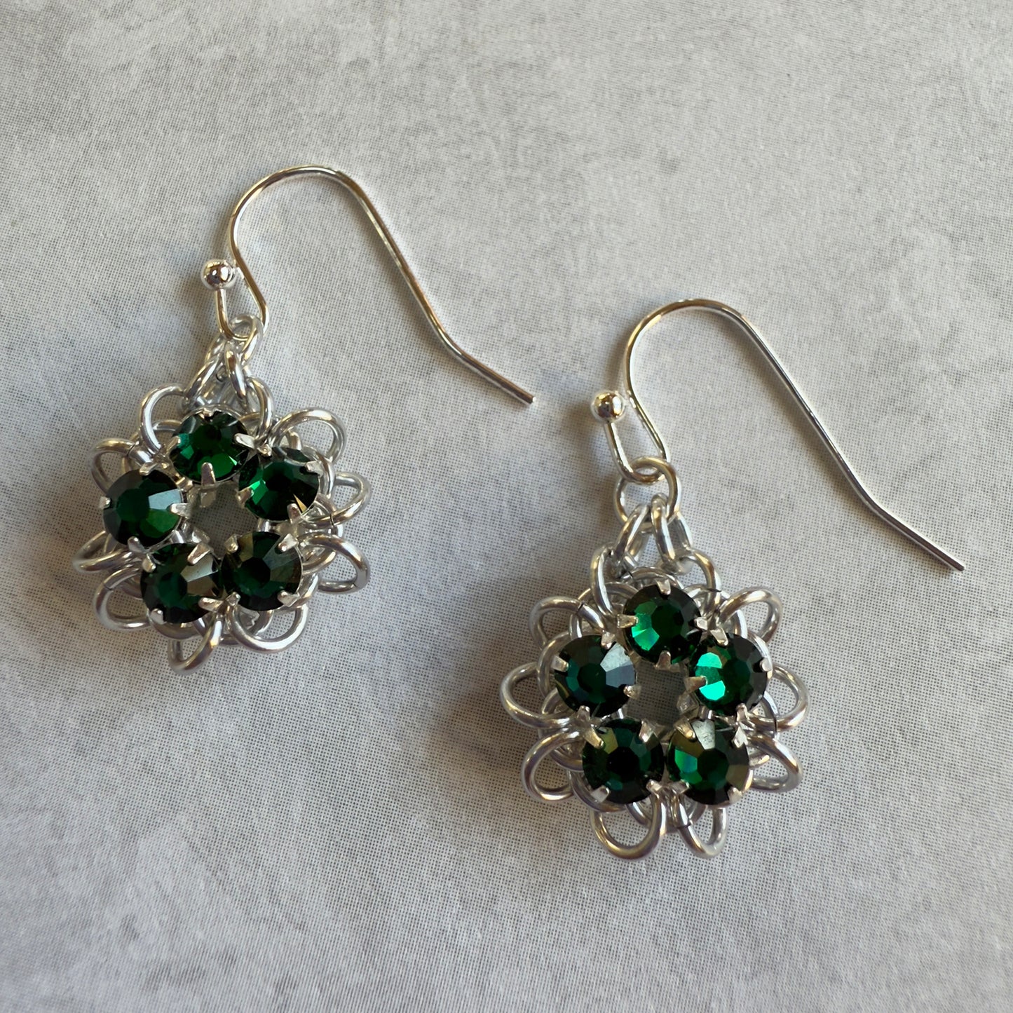 Rose Montee Starburst Earrings Mini Kit with Video Class - choose birthstone color