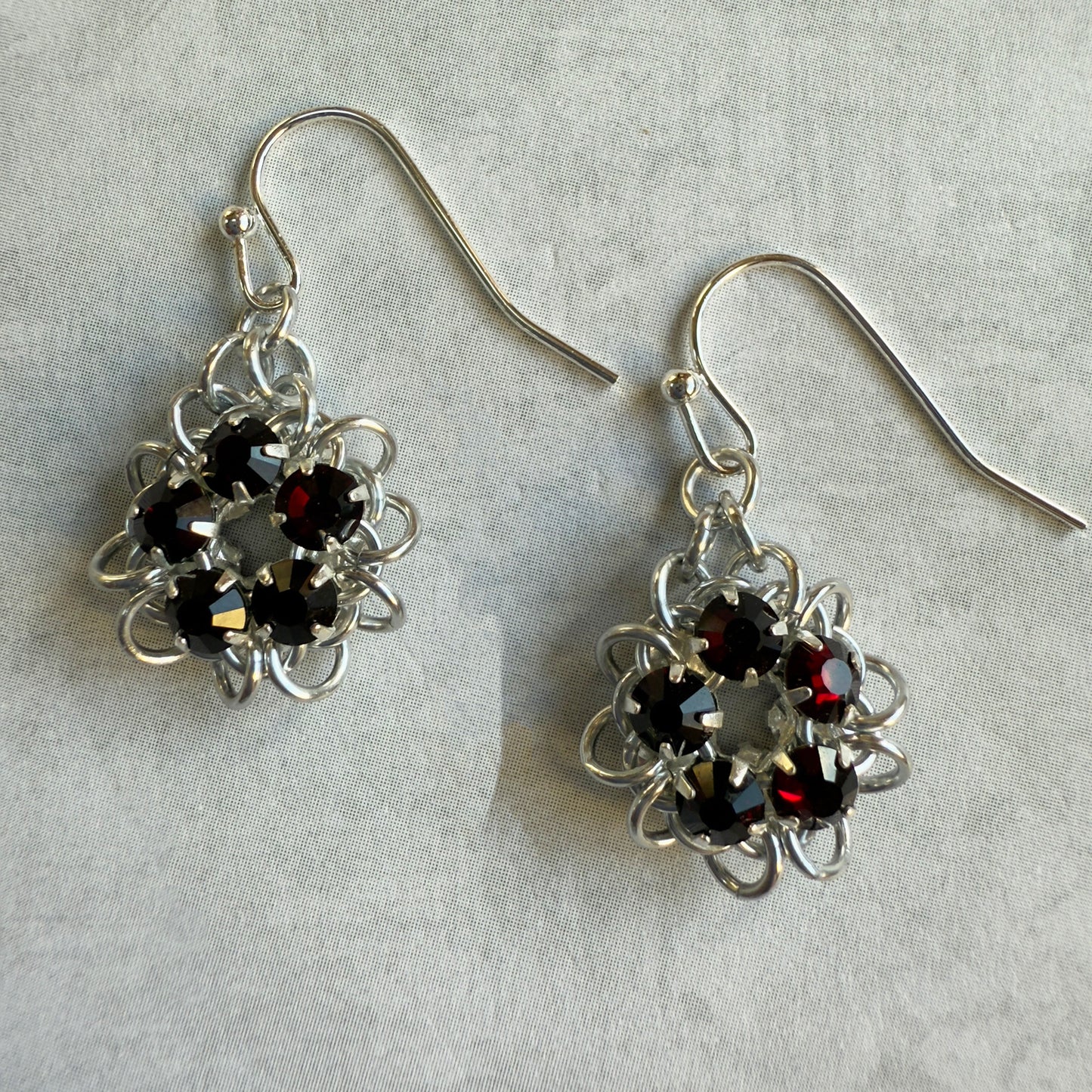 Rose Montee Starburst Earrings Mini Kit with Video Class - choose birthstone color