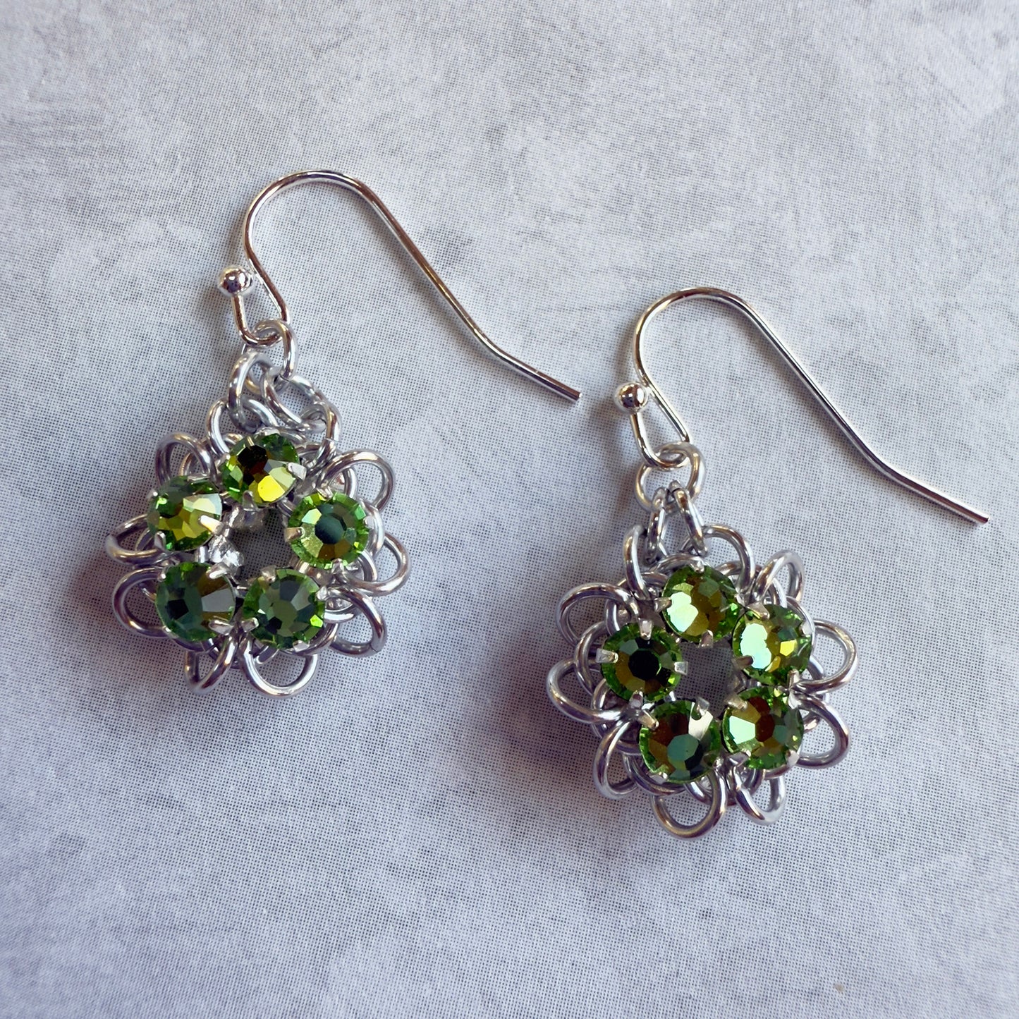 Rose Montee Starburst Earrings Mini Kit with Video Class - choose birthstone color