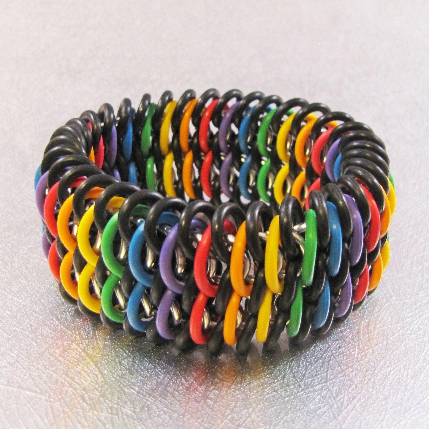 Scaled European 4 in 1 Stretch Bracelet Kit with FREE Video - Black, Silver & Rainbow