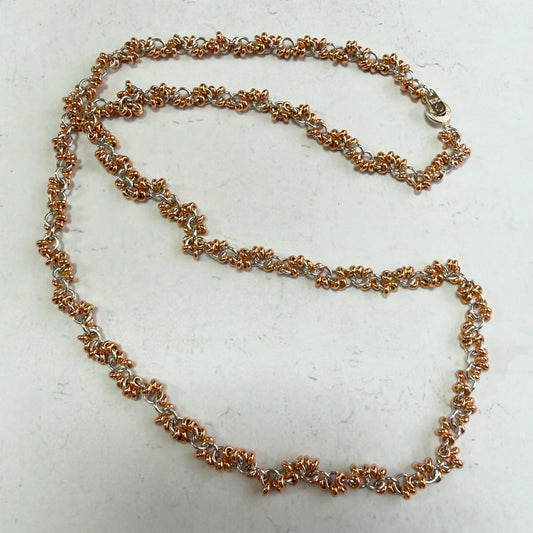 Simple Beaded Spiral Chain Mini Kit with Video Class - Silver & Rose Gold