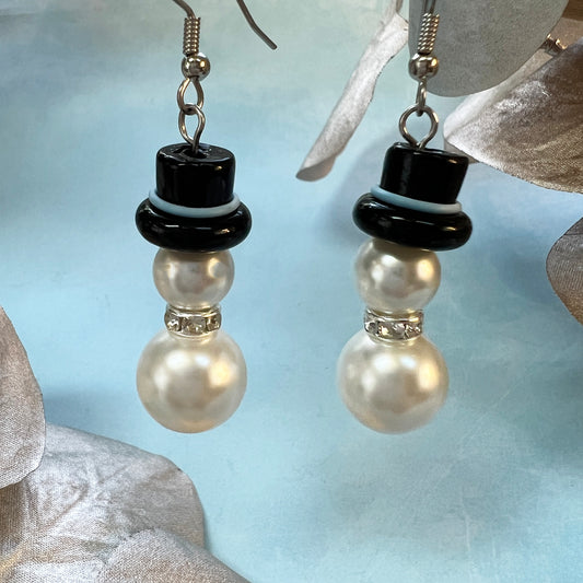 Snowman Pearl Earrings Kit with FREE Video