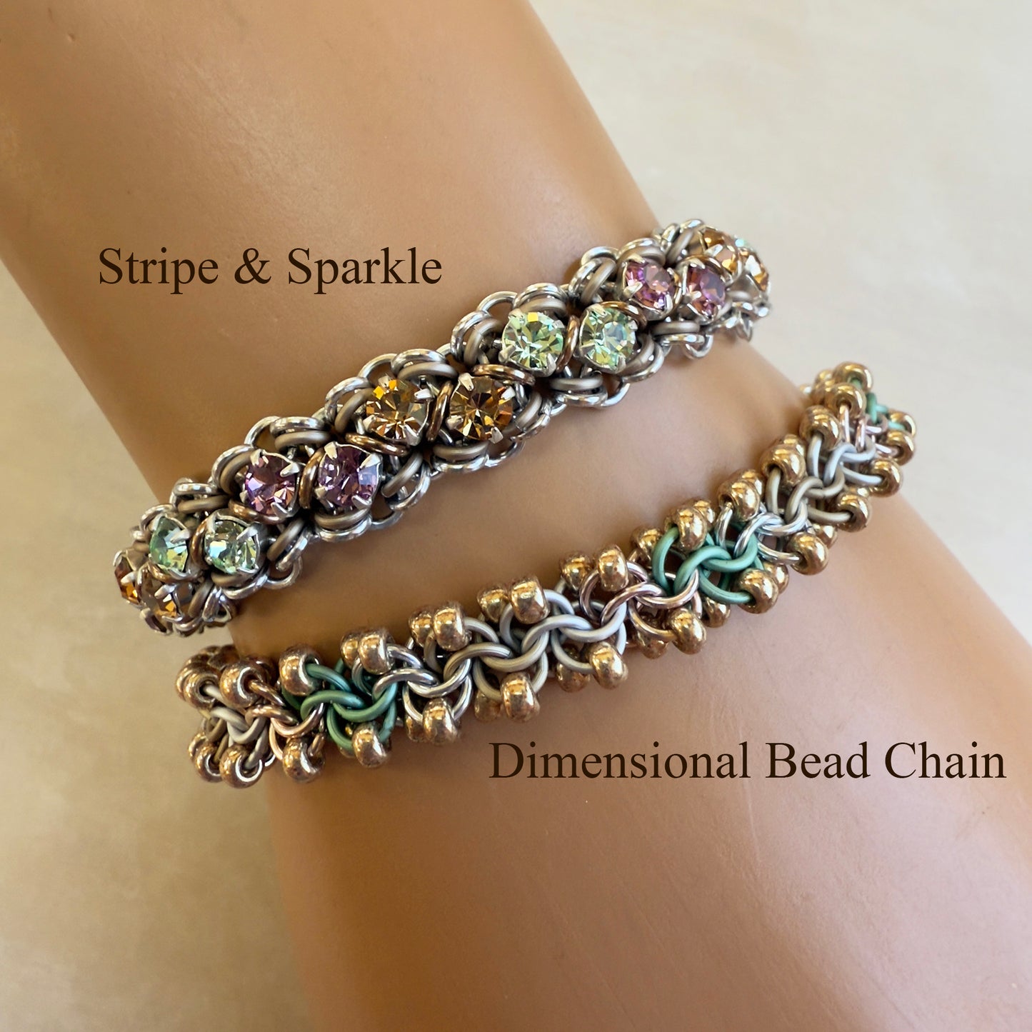 Stripe and Sparkle Bracelet Kit and Video Class - dried flora