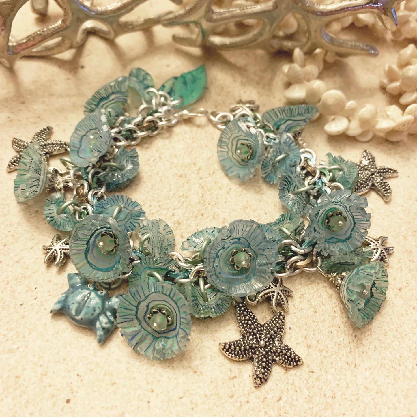 Abhainn Bracelet with Square Jump Rings Kit with Video Class - Tidal Pool