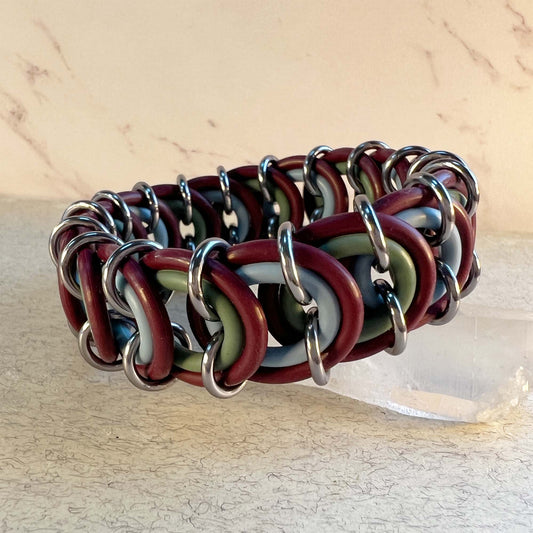 Vertebrae Stretch Bracelet Kit with FREE Video- Burgundy, Powder Blue, Dusky Sage & Gunmetal