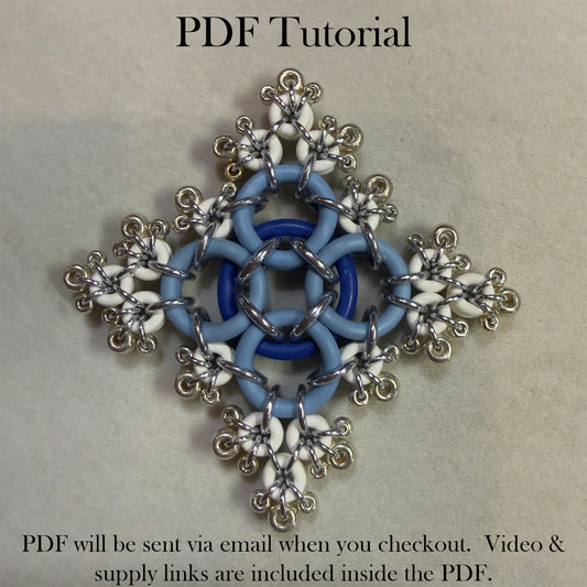 Victorian Beaded Snowflake PDF Tutorial & Video Class - Digital Purchase