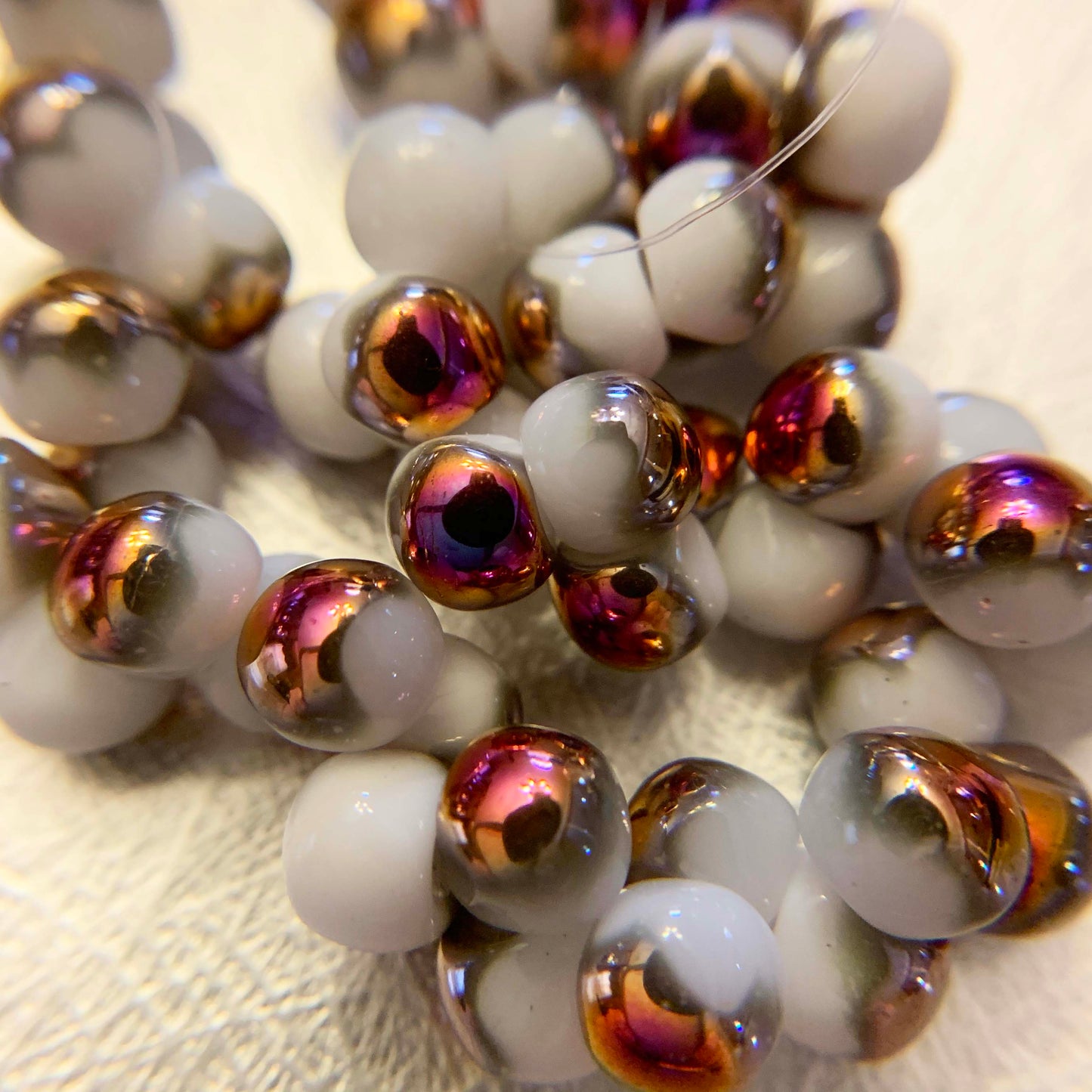 Mushroom Beads - 50 bead strand