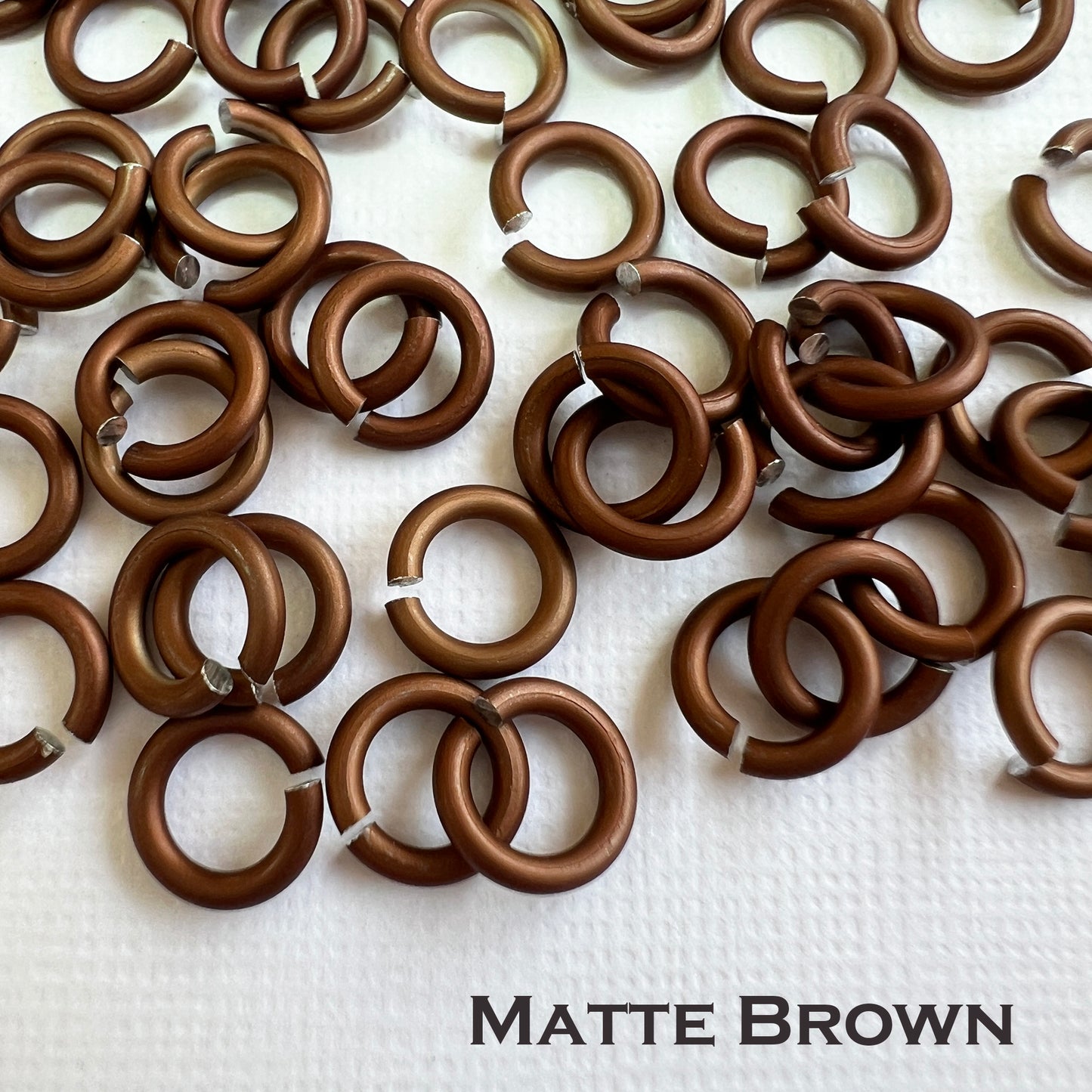 Jump Rings MATTE 20G 1/8" (AWG) ID: 3.4mm - choose color & quantity
