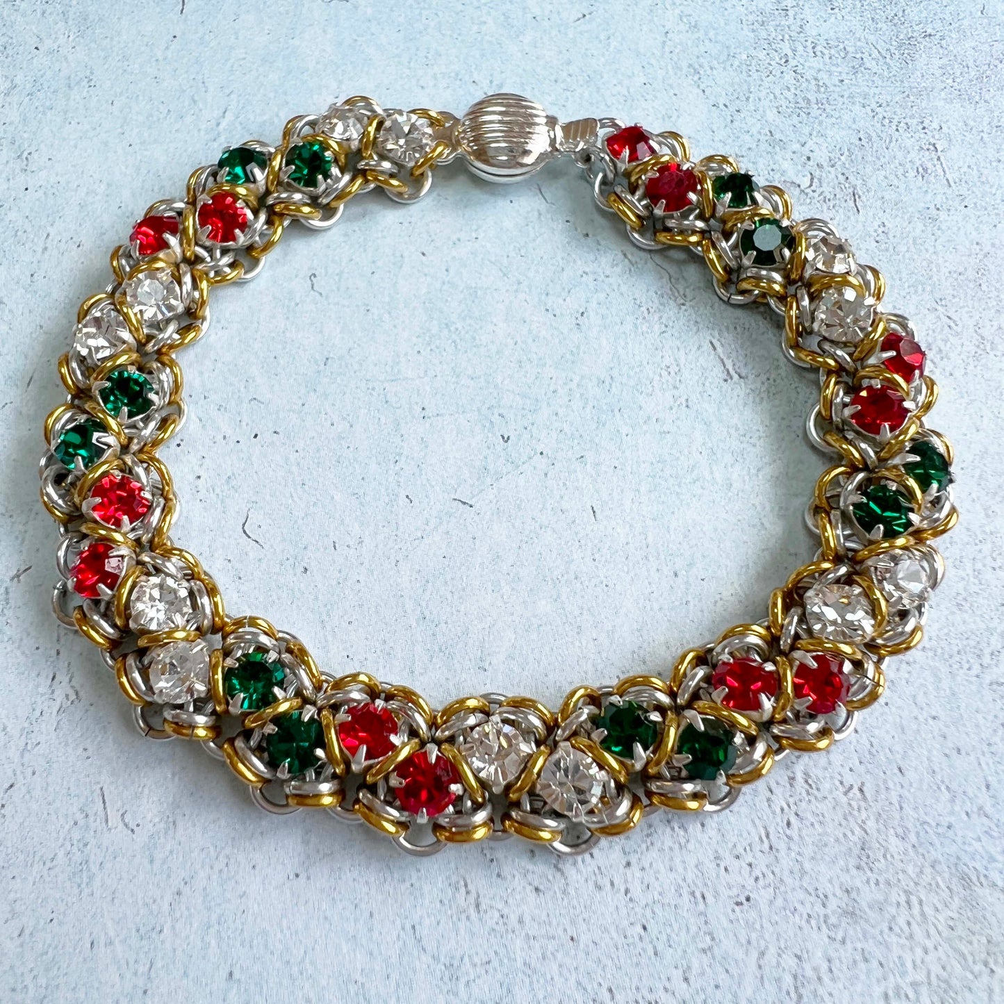 Stripe and Sparkle Preciosa Bracelet PDF Tutorial & Video Classes - No Physical Items