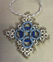 Victorian Beaded Ornament Kit with Video Class - Blue, White & Silver