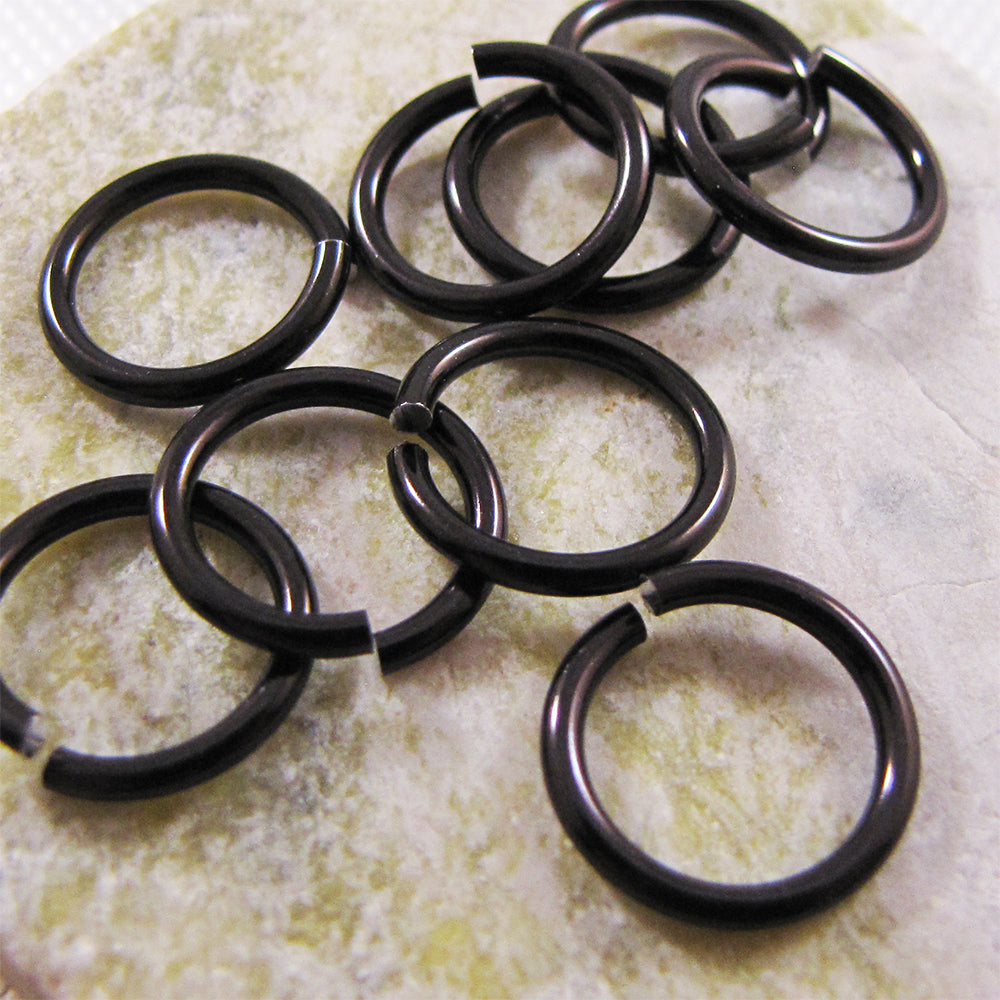Open Jump Rings Set Black Color 6 Sizes Open Jump Rings - Temu
