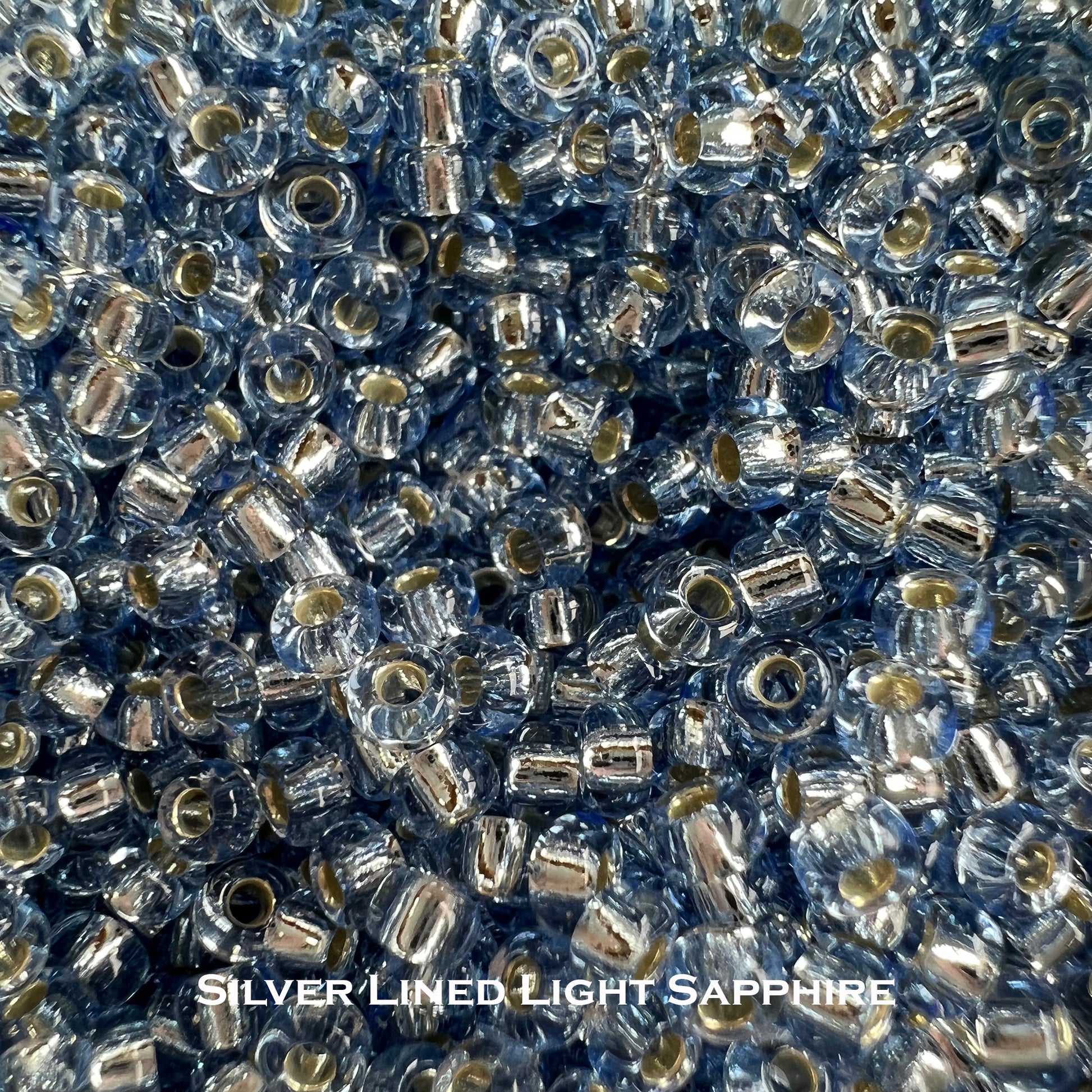 Miyuki Round Seed Beads Size 8/0 22 Grams Silver Lined Capri Blue AB 8-1025
