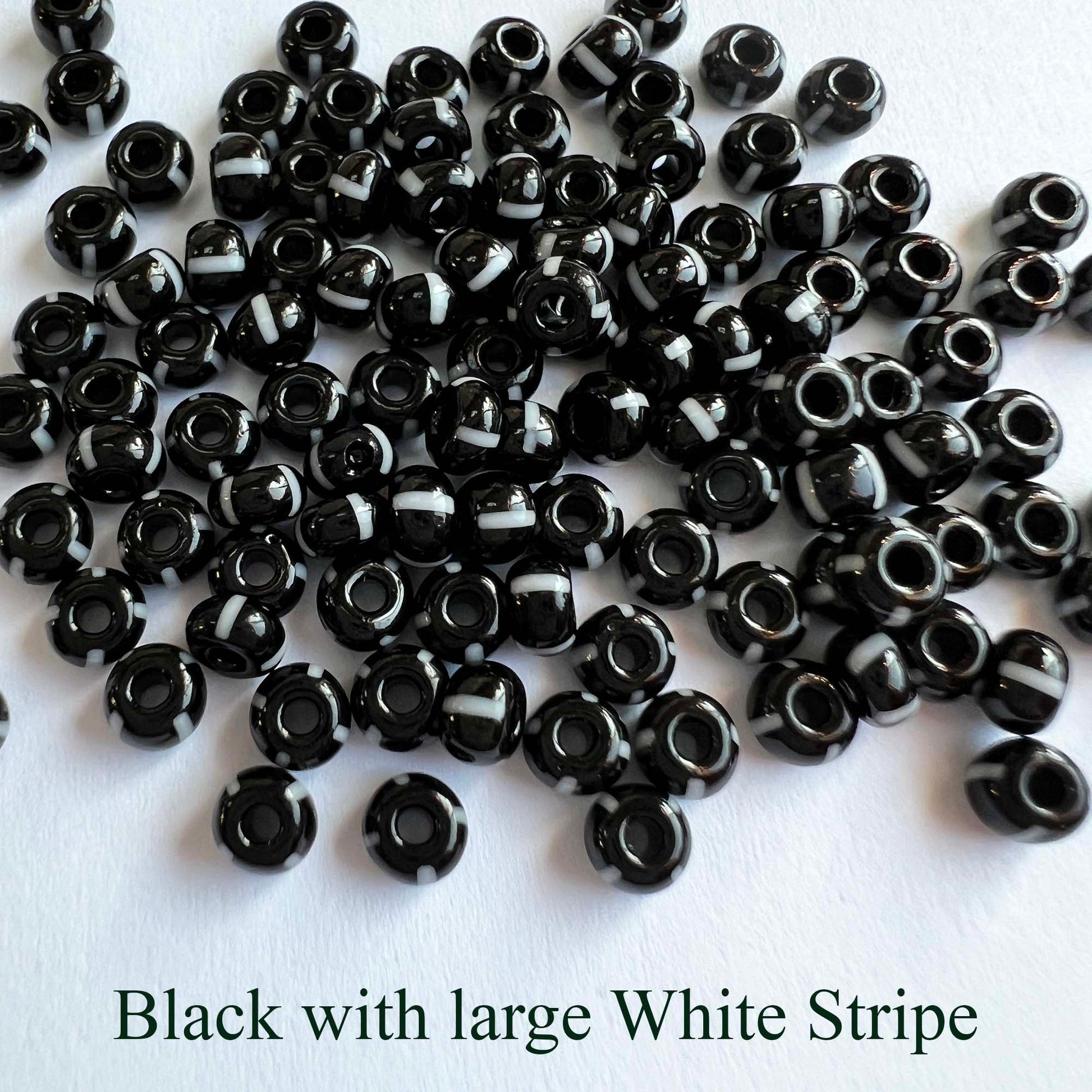Striped Seed Beads 6/0 Large Stripe 20 gm Choose Color – Bead Me A
