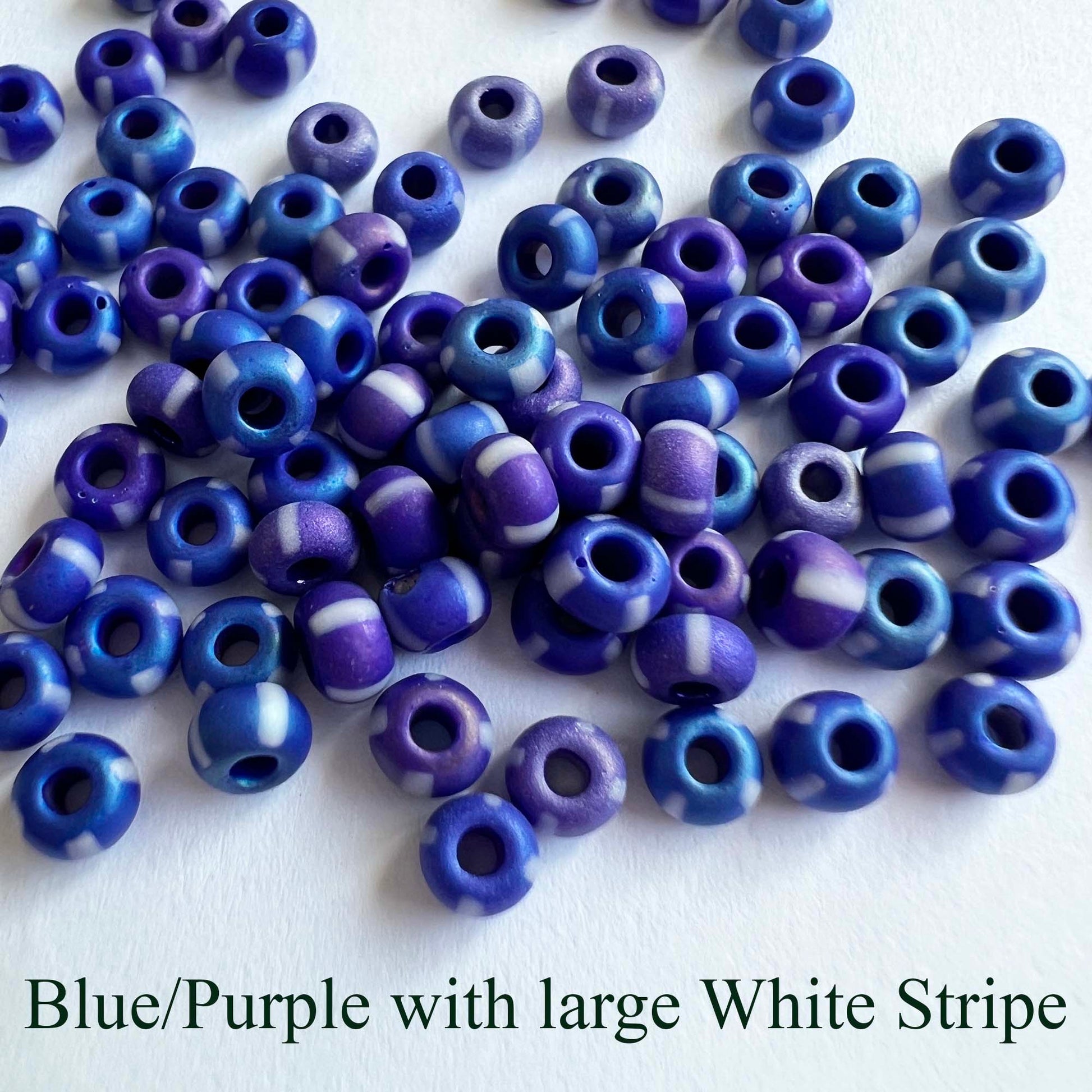 Striped Seed Beads 6/0 Large Stripe 20 gm Choose Color – Bead Me A Story