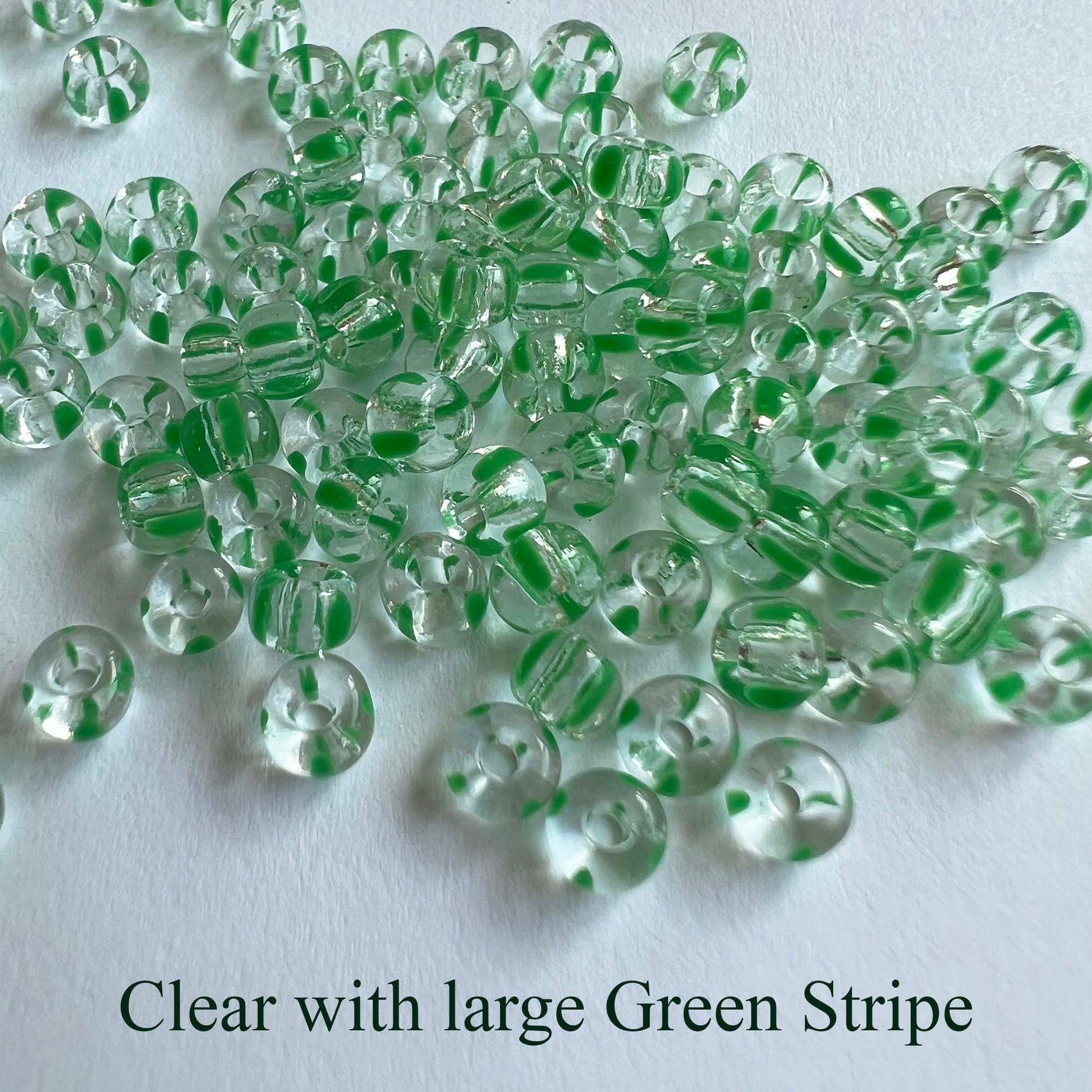 Striped Seed Beads 6/0 Large Stripe 20 gm Choose Color – Bead Me A