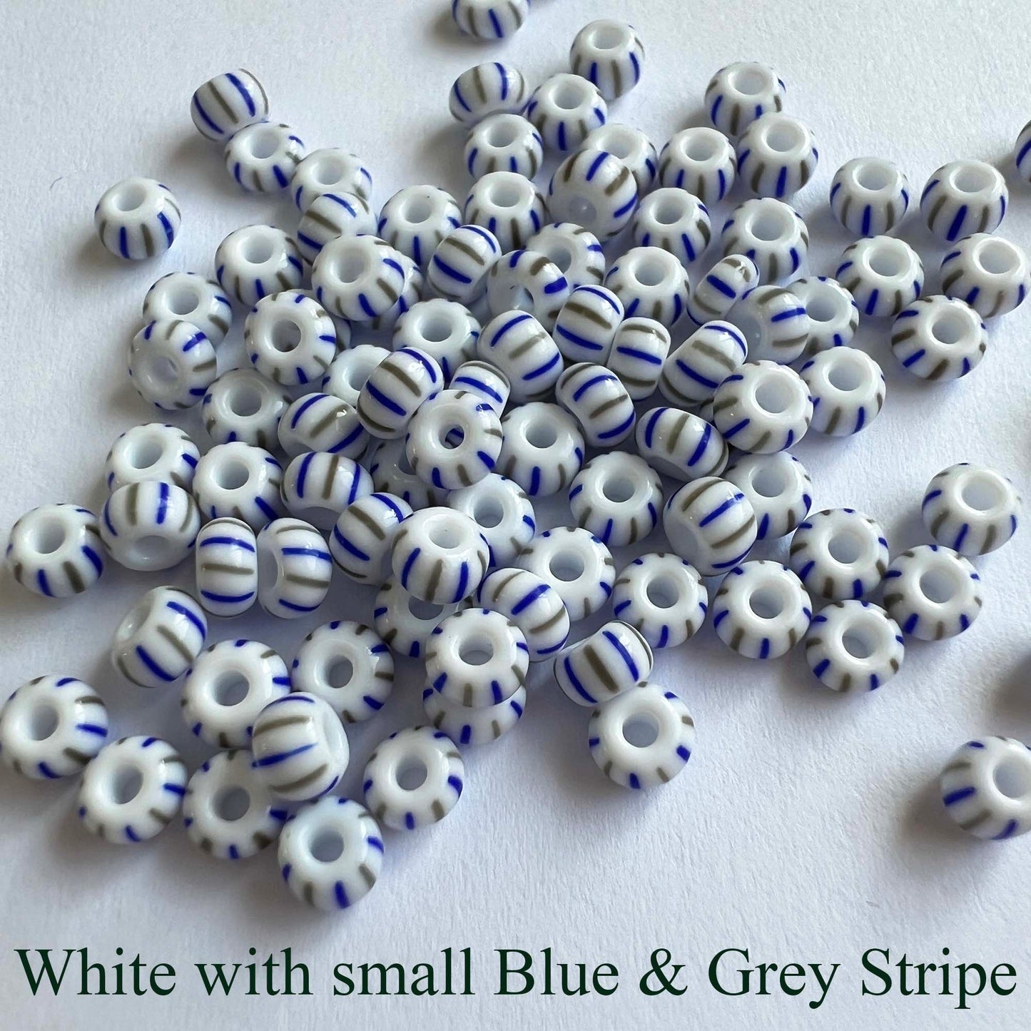 Striped Seed Beads 6/0 Large Stripe 20 gm Choose Color – Bead Me A Story