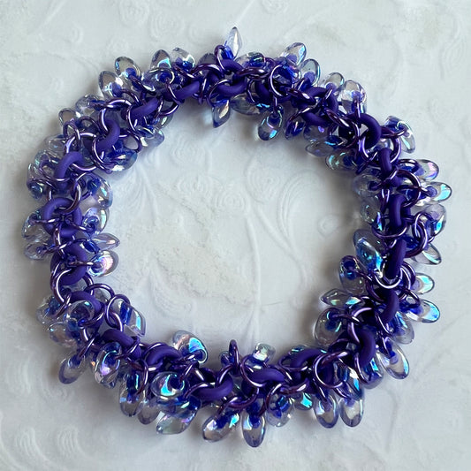 Shaggy Long Magatama Stretch Bracelet Kit with FREE Video  Purple-licious Grape Lavender Lnd AB