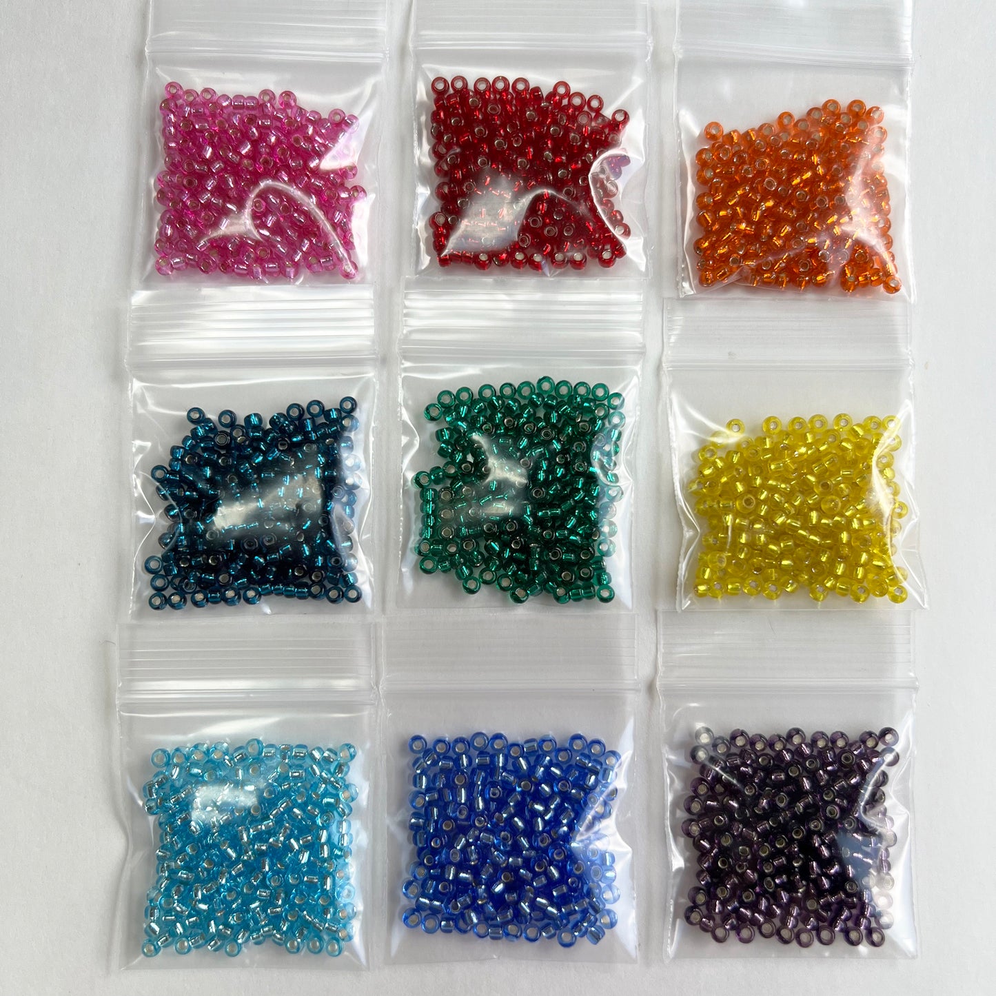 Rainbow Pack of Miyuki Silver Lined 8/0 Beads
