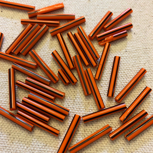 Striped Czech Bugle Beads - choose color
